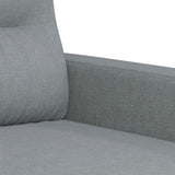 2 Piece Sofa Set with Pillows Light Grey Fabric - 45-Degree Angle