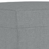 3 Piece Sofa Set with Pillows Light Grey Fabric