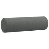 3 Piece Sofa Set with Pillows Dark Grey Fabric - Close-Up Angle