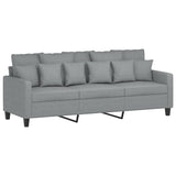 3 Piece Sofa Set with Pillows Light Grey Fabric - Top-Down View