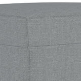 4 Piece Sofa Set with Pillows Light Grey Fabric