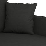 2 Piece Sofa Set with Cushions Black Fabric