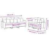 2 Piece Sofa Set with Cushions Dark Grey Fabric - Close-Up Angle