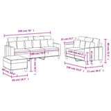 3 Piece Sofa Set with Cushions Light Grey Fabric