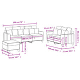 3 Piece Sofa Set with Cushions Dark Grey Fabric - Extra Image