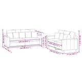 2 Piece Sofa Set with Cushions Dark Grey Velvet - Close-Up Angle