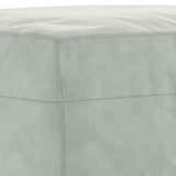 3 Piece Sofa Set with Cushions Light Grey Velvet