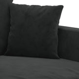 2 Piece Sofa Set with Cushions Black Velvet - 45-Degree Angle