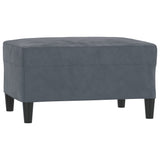 3 Piece Sofa Set with Cushions Dark Grey Velvet - 45-Degree Angle