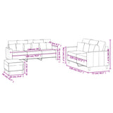 3 Piece Sofa Set with Cushions Black Velvet