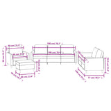 4 Piece Sofa Set with Cushions Cappuccino Faux Leather