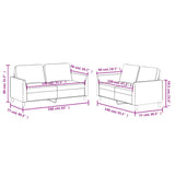 2 Piece Sofa Set with Cushions Cappuccino Faux Leather
