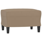 3 Piece Sofa Set with Cushions Cappuccino Faux Leather