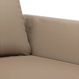 3 Piece Sofa Set with Cushions Cappuccino Faux Leather - Rear View