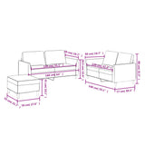 3 Piece Sofa Set with Cushions Cappuccino Faux Leather