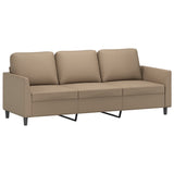 2 Piece Sofa Set with Cushions Cappuccino Faux Leather - Top-Down View