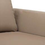 3 Piece Sofa Set with Cushions Cappuccino Faux Leather - Rear View