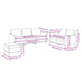 3 Piece Sofa Set with Cushions Cappuccino Faux Leather - Extra Image
