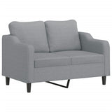 3 Piece Sofa Set with Cushions Light Grey Fabric - Top-Down View