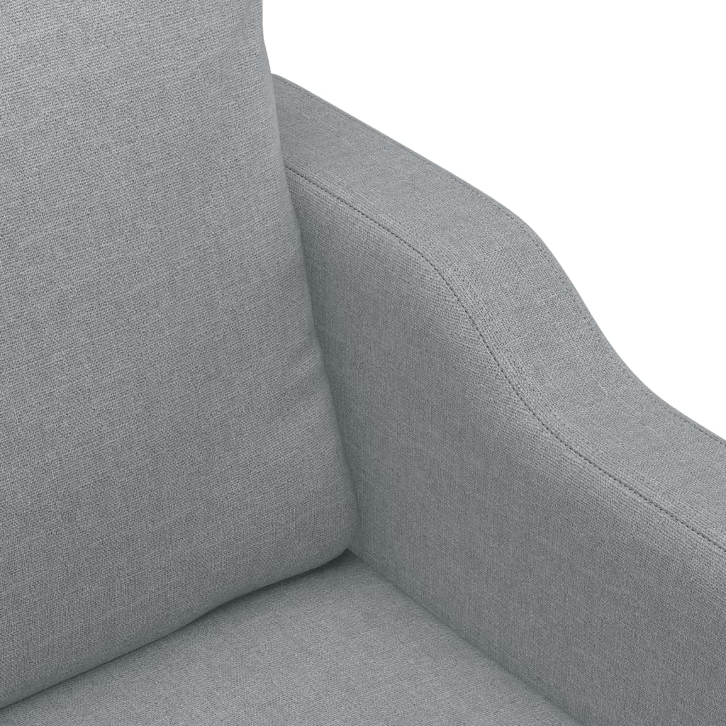 3 Piece Sofa Set with Cushions Light Grey Fabric