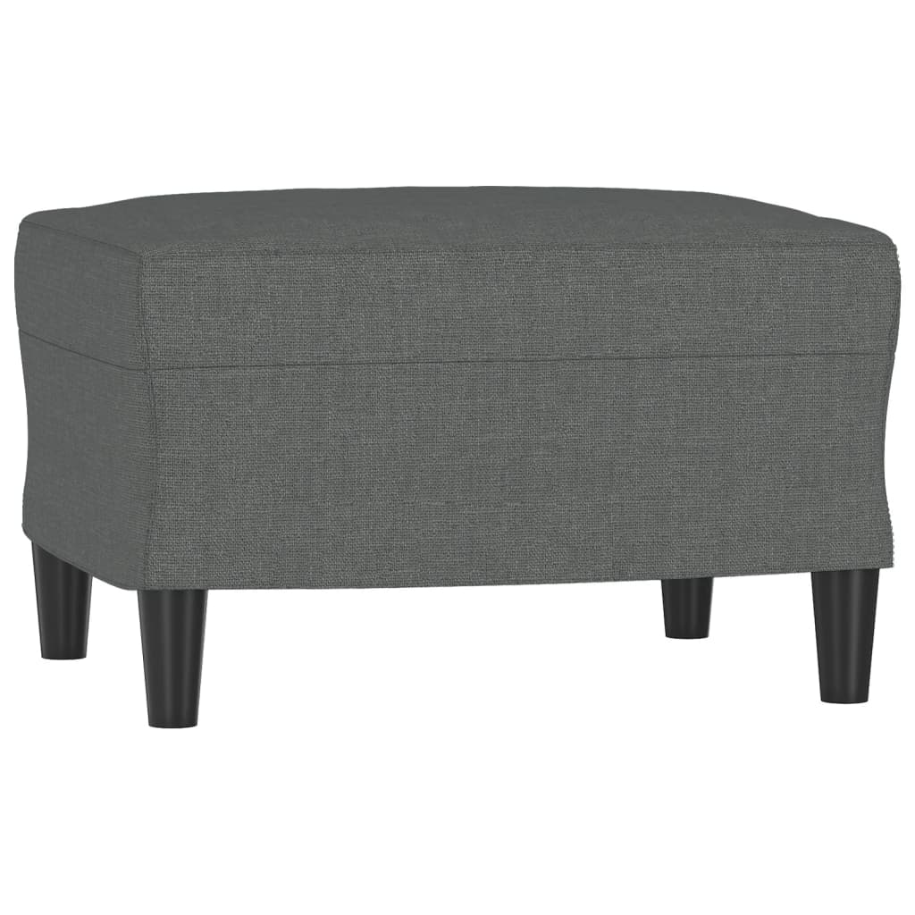 4 Piece Sofa Set with Cushions Dark Grey Fabric