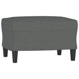 4 Piece Sofa Set with Cushions Dark Grey Fabric - Rear View
