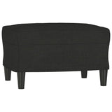 4 Piece Sofa Set with Cushions Black Fabric - Rear View