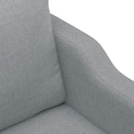 3 Piece Sofa Set with Pillows Light Grey Fabric