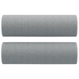 3 Piece Sofa Set with Pillows Light Grey Fabric - Close-Up Angle