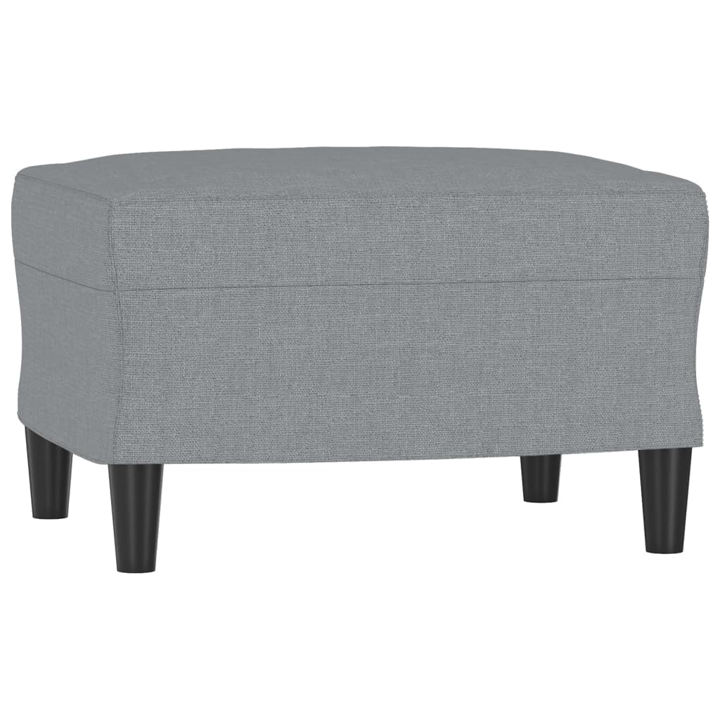 4 Piece Sofa Set with Pillows Light Grey Fabric