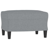 4 Piece Sofa Set with Pillows Light Grey Fabric