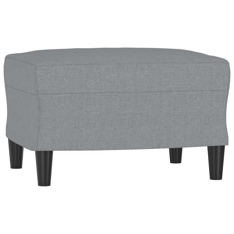 4 Piece Sofa Set with Pillows Light Grey Fabric
