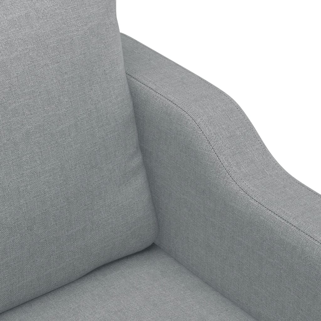 4 Piece Sofa Set with Pillows Light Grey Fabric