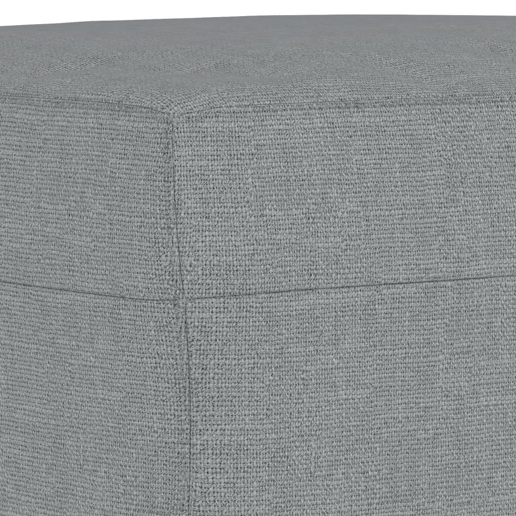 4 Piece Sofa Set with Pillows Light Grey Fabric