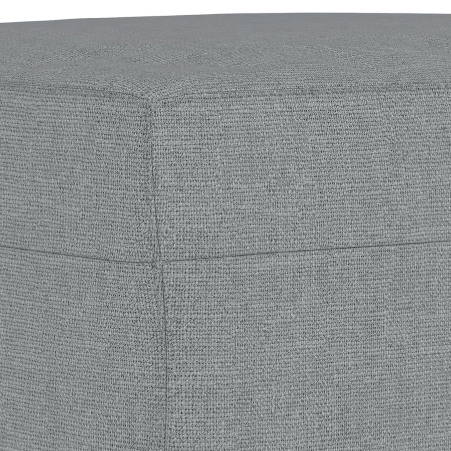 4 Piece Sofa Set with Pillows Light Grey Fabric