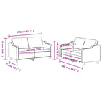2 Piece Sofa Set with Cushions Light Grey Fabric