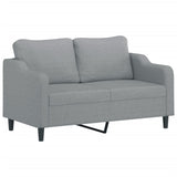 3 Piece Sofa Set with Cushions Light Grey Fabric - Top-Down View