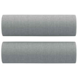 2 Piece Sofa Set with Pillows Light Grey Fabric - 45-Degree Angle