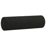 2 Piece Sofa Set with Pillows Black Fabric