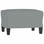 3 Piece Sofa Set with Pillows Light Grey Fabric