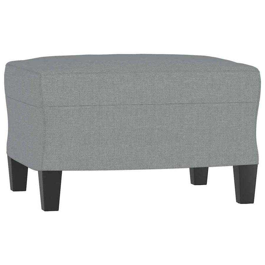 3 Piece Sofa Set with Pillows Light Grey Fabric