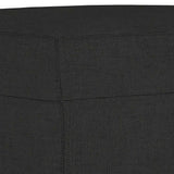 3 Piece Sofa Set with Pillows Black Fabric