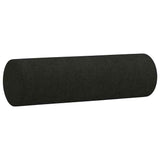 3 Piece Sofa Set with Pillows Black Fabric