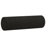 2 Piece Sofa Set with Pillows Black Fabric