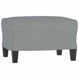 3 Piece Sofa Set with Pillows Light Grey Fabric