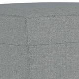3 Piece Sofa Set with Pillows Light Grey Fabric - Rear View
