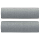 3 Piece Sofa Set with Pillows Light Grey Fabric - Close-Up Angle