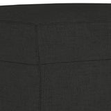 3 Piece Sofa Set with Pillows Black Fabric - Rear View