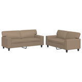 2 Piece Sofa Set Cappuccino Faux Leather - Front View