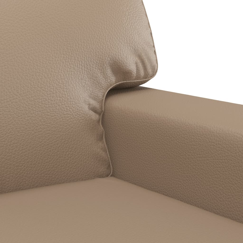 2 Piece Sofa Set Cappuccino Faux Leather